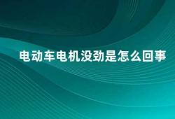 电动车电机没劲是怎么回事（电动车电机没劲这些原因你可能不知道）