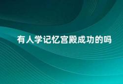 有人学记忆宫殿成功的吗（记忆宫殿一种高效的记忆方法）