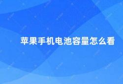 苹果手机电池容量怎么看（苹果手机电池容量解析）