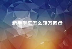 新手学车怎么转方向盘（学车新手如何正确转动方向盘）