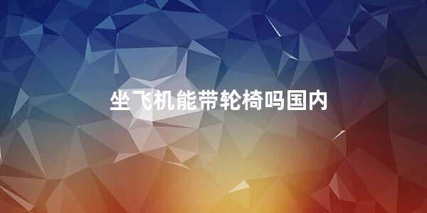 坐飞机能带轮椅吗国内