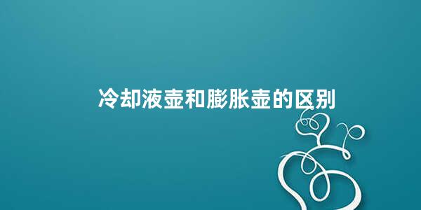 冷却液壶和膨胀壶的区别