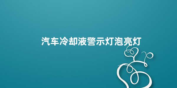 汽车冷却液警示灯泡亮灯