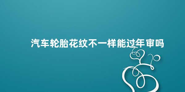 汽车轮胎花纹不一样能过年审吗