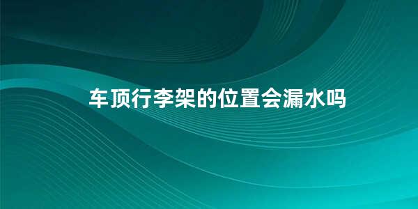 车顶行李架的位置会漏水吗