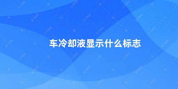 车冷却液显示什么标志