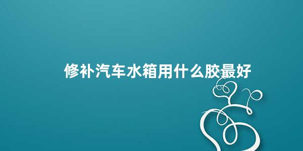 修补汽车水箱用什么胶最好