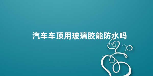 汽车车顶用玻璃胶能防水吗