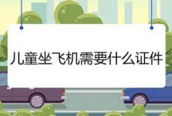 大人和小孩一起坐飞机,需要什么证件(5岁儿童乘坐飞机需要什么证件和手续)